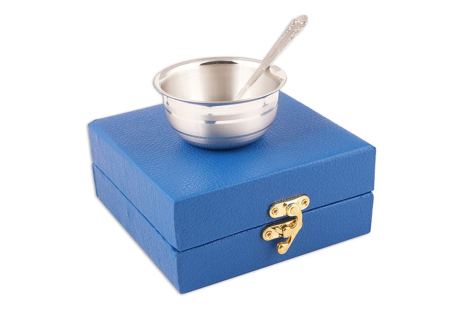 CARUZILA Presents Pure 92.5 Silver Bowl & Spoon Set with Certified